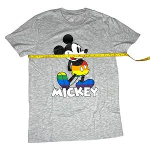 Disney Mickey Mouse Rainbow Gay Pride Gray Short Sleeve Tee Shirt Size small